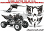 Preview: Checkered Skull Hintergrund = Schwarz, Designfarbe = Silber für Yamaha Raptor YFM 700R 2013+