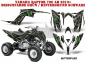 Preview: Butterfly Hintergrund = Schwarz, Designfarbe = Grün für Yamaha Raptor YFM 700R 2013+