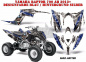 Preview: Mad-Hatter Hintergrund = Silber, Designfarbe = Blau für Yamaha Raptor YFM 700R 2013+