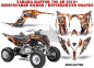 Preview: Mad-Hatter Hintergrund = Orange, Designfarbe = Silber für Yamaha Raptor YFM 700R 2013+