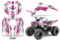 Preview: Slash Hintergrund = Weiß, Designfarbe = Pink für Yamaha Raptor 90 2009-2015