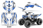 Preview: Slash Hintergrund = Weiß, Designfarbe = Blau für Yamaha Raptor 90 2009-2015