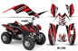 Preview: InLine Hintergrund = Schwarz, Designfarbe = Rot für Yamaha Raptor 80