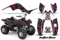 Preview: Butterfly Hintergrund = Schwarz, Designfarbe = Pink für Yamaha Raptor 80