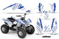 Preview: InLine Hintergrund = Weiß, Designfarbe = Blau für Yamaha Raptor 80