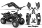 Preview: Northstar Hintergrund = Schwarz, Designfarbe = Weiß für Yamaha Raptor 80