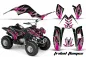 Preview: Tribal Flames Background = Black, Design color = Pink for Yamaha Raptor 80