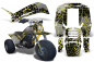 Preview: Swift Hintergrund = Schwarz, Designfarbe = Gelb für Yamaha Shaft DX 225 3 Wheeler 1983-1985