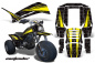 Preview: Contender Hintergrund = Schwarz, Designfarbe = Gelb für Yamaha Shaft DX 225 3 Wheeler 1983-1985