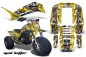 Preview: Mad-Hatter Hintergrund = Gelb, Designfarbe = Silber für Yamaha Shaft DX 225 3 Wheeler 1983-1985