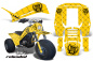 Preview: SilverStar - Reloaded Hintergrund = Gelb, Designfarbe = Schwarz für Yamaha Shaft DX 225 3 Wheeler 1983-1985