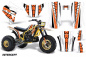 Preview: Intercept Hintergrund = Weiß, Designfarbe = Orange für Yamaha Tri Z 250 3 Wheeler 1985-1986