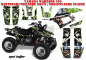Preview: Mad-Hatter Hintergrund = Grün, Designfarbe = Silber für Yamaha Warrior YFM 350