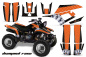 Preview: Diamond Race Hintergrund = Schwarz, Designfarbe = Orange für Yamaha Warrior YFM 350