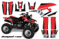 Preview: Diamond Race Hintergrund = Schwarz, Designfarbe = Rot für Yamaha Warrior YFM 350