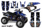 Preview: Mad-Hatter Hintergrund = Blau, Designfarbe = Schwarz für Yamaha Warrior YFM 350