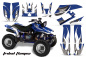 Preview: Tribal Flames Hintergrund = Blau, Designfarbe = Weiß für Yamaha Warrior YFM 350