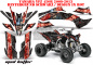 Preview: Mad-Hatter Hintergrund = Schwarz, Designfarbe = Rot für Yamaha YFZ 450R/SE 2009-2013