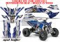 Preview: Mad-Hatter Hintergrund = Blau, Designfarbe = Weiß für Yamaha YFZ 450R/SE 2009-2013