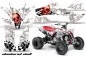 Preview: Checkered Skull Background = White, Design color = Red for Yamaha YFZ 450R/SE 2009-2013