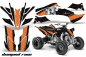 Preview: Diamond Race Hintergrund = Schwarz, Designfarbe = Orange für Yamaha YFZ 450R/SE 2009-2013