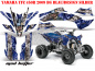 Preview: Mad-Hatter Hintergrund = Blau, Designfarbe = Silber für Yamaha YFZ 450R/SE 2009-2013