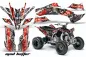Preview: Mad-Hatter Background = Silver, Design color = Red for Yamaha YFZ 450R/SE 2009-2013
