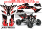 Preview: Tribal Flames Hintergrund = Schwarz, Designfarbe = Rot für Yamaha YFZ 450R/SE 2009-2013
