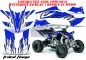 Preview: Tribal Flames Background = Blue, Design color = White for Yamaha YFZ 450R/SE 2009-2013
