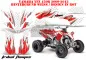 Preview: Tribal Flames Background = White, Design color = Red for Yamaha YFZ 450R/SE 2009-2013
