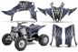 Preview: Widow Maker Hintergrund = Silber, Designfarbe = Blau für Yamaha YFZ 450R/SE 2014+