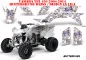 Preview: Butterfly Hintergrund = Weiß, Designfarbe = Lila für Yamaha YFZ 450 2004-2008 & 2012-2014
