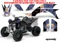 Preview: Mandy Hintergrund = Schwarz, Designfarbe = Blau für Yamaha YFZ 450 2004-2008 & 2012-2014