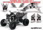 Preview: Meltdown Hintergrund = Weiß, Designfarbe = Schwarz für Yamaha YFZ 450 2004-2008 & 2012-2014