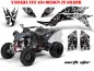 Preview: Northstar Hintergrund = Silber, Designfarbe = Weiß für Yamaha YFZ 450 2004-2008 & 2012-2014