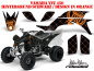 Preview: SilverStar - Reloaded Hintergrund = Schwarz, Designfarbe = Orange für Yamaha YFZ 450 2004-2008 & 2012-2014
