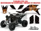 Preview: SilverStar - Reloaded Hintergrund = Schwarz, Designfarbe = Orange für Yamaha YFZ 450 2004-2008 & 2012-2014
