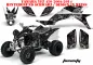 Preview: Toxicity Hintergrund = Schwarz, Designfarbe = Weiß für Yamaha YFZ 450 2004-2008 & 2012-2014