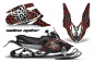 Preview: Widow Maker Hintergrund = Schwarz, Designfarbe = Rot für Yamaha Apex 2006-2020