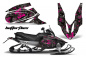 Preview: Butterfly Hintergrund = Schwarz, Designfarbe = Pink für Yamaha Apex 2006-2020