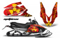 Preview: Meltdown Hintergrund = Rot, Designfarbe = Gelb für Yamaha Apex 2006-2020