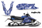 Preview: Butterfly Background = Blue, Design color = White for Yamaha Apex 2011-2018