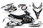 Preview: Mad-Hatter Background = Black, Design color = White for Yamaha Phazer RTX,GT 2007-2016