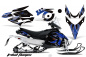 Preview: Tribal Flames Background = Black, Design color = Blue for Yamaha Phazer RTX,GT 2007-2016