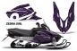 Preview: Zebra Girl Hintergrund = Lila, Designfarbe = Schwarz für Yamaha Vector RS 2012-2016