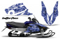Preview: Butterfly Hintergrund = Blau, Designfarbe = Weiß für Yamaha Vector RS 2012-2016