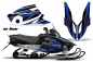 Preview: InLine Hintergrund = Schwarz, Designfarbe = Blau für Yamaha Vector RS 2012-2016
