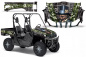 Preview: Mad-Hatter Background = Black, Design color = Army Green for Yamaha Rhino 700/660/450