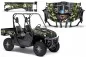 Preview: Mad-Hatter Background = Black, Design color = Army Green for Yamaha Rhino 700/660/450