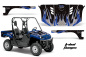 Preview: Tribal Flames Background = Black, Design color = Blue for Yamaha Rhino 700/660/450